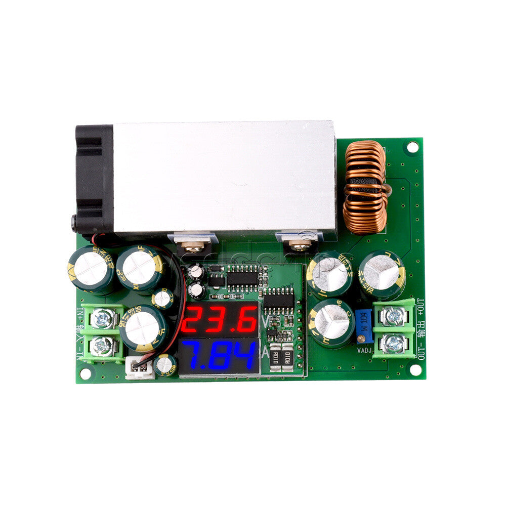 600W DC12-80V to DC2.5-50V 20A Adjustable Buck Step-Down Module With Display DIY