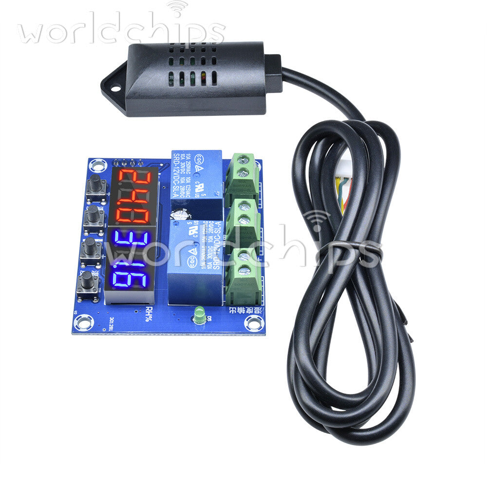 100/250PCS XH-M452 DC12V Dual Digital Temperature Humidity Control Thermostat