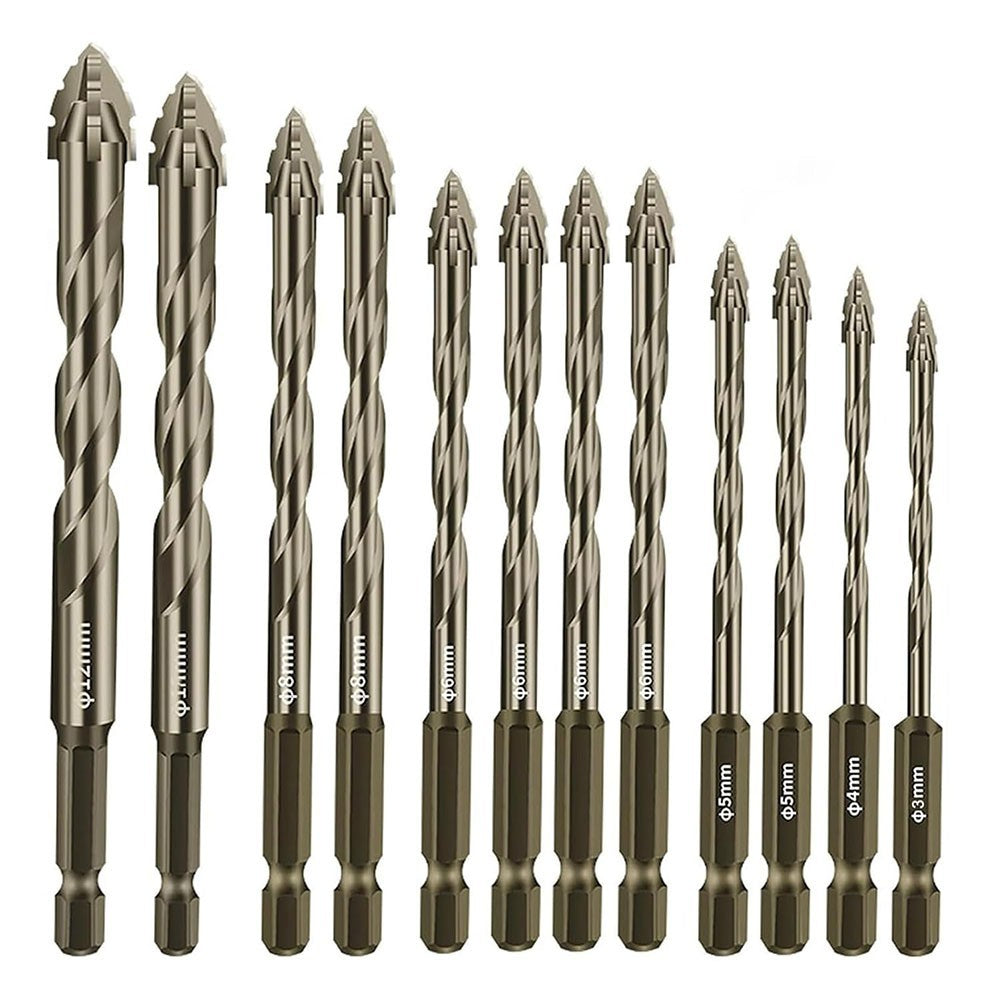 Eccentric Drill Bit Set of 12 Pcs Perfect for Wood and Metal Drilling Projects