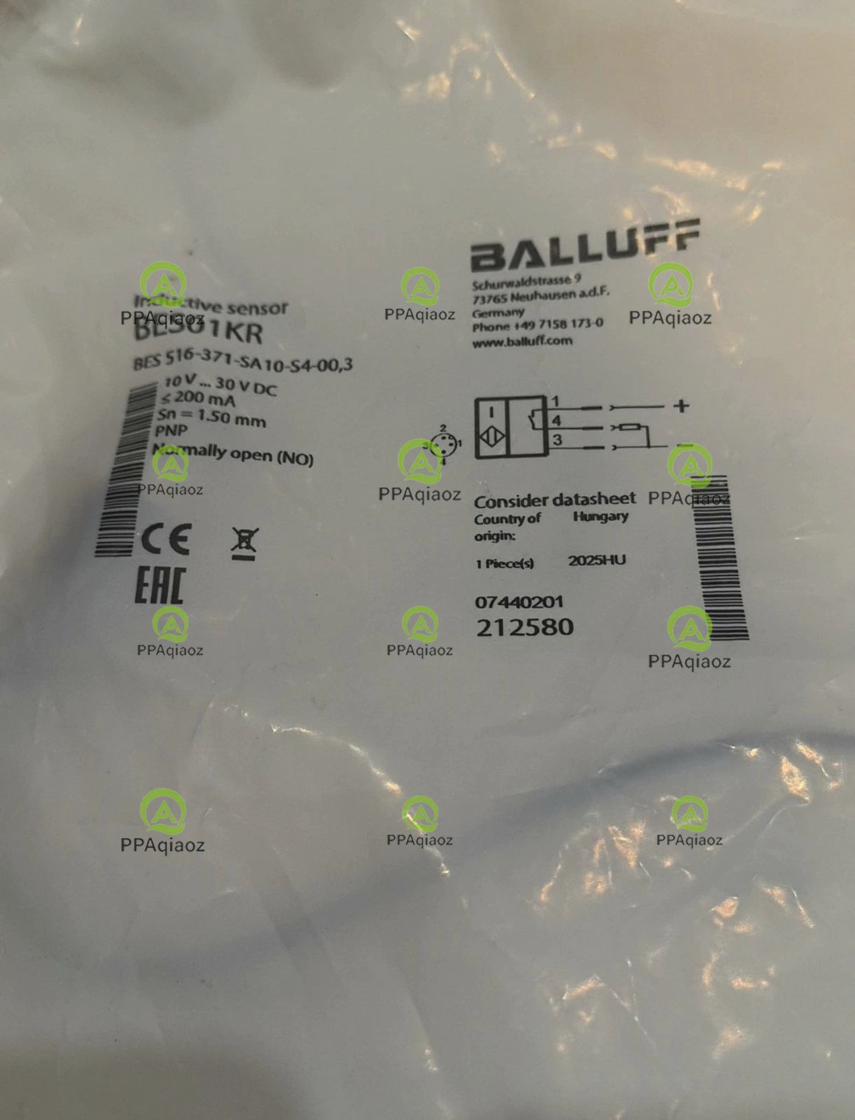 1Pcs   BALLUFF BES 516-371-SA10-S4-00,3（BES01KR） sensor Free transport