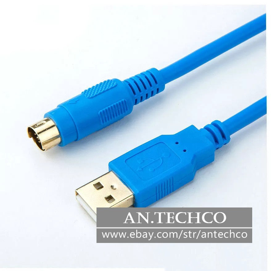 Amsamotion USB-QC30R2 3M Gold Plated - PLC Programming Cable for Mitsubishi ME