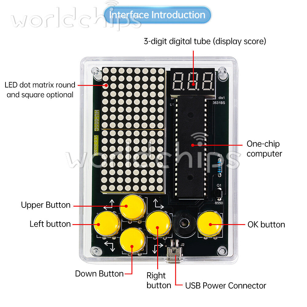 Children Game DIY Electronic Soldering Kit 51 Microcontroller Soldering Practice