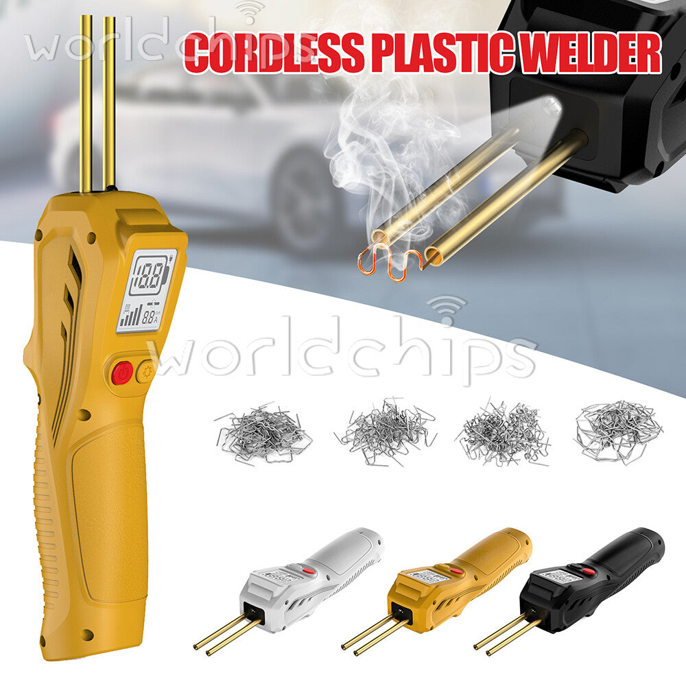 Plastic Welder 200PCS Staples LCD Handheld Wireless Rechargeable Welder Gun Kit