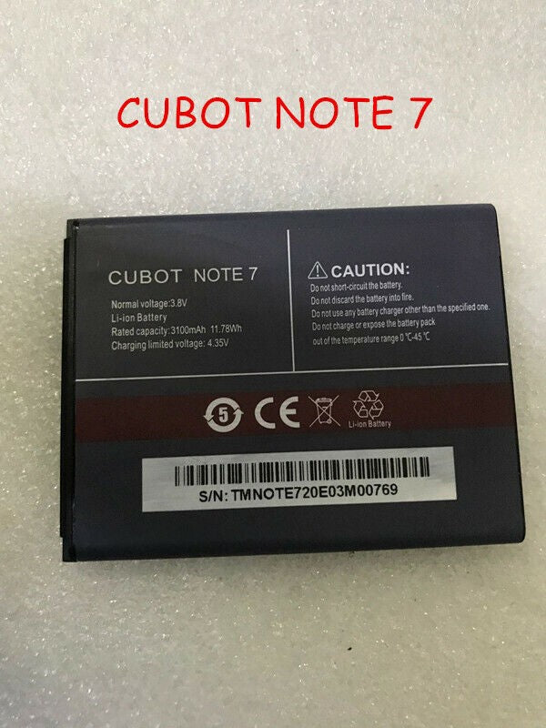 CUBOT NOTE 7 3100mAh 3.8V Replacement Battery For CUBOT NOTE 7