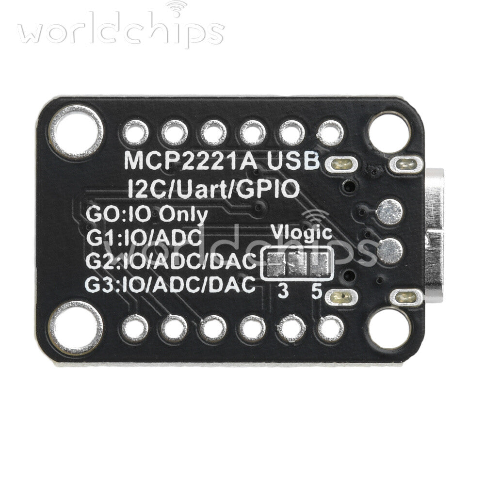 MCP2221A USB to GPIO ADC/I2C Converter Adapter Module Breakout Board Type-C