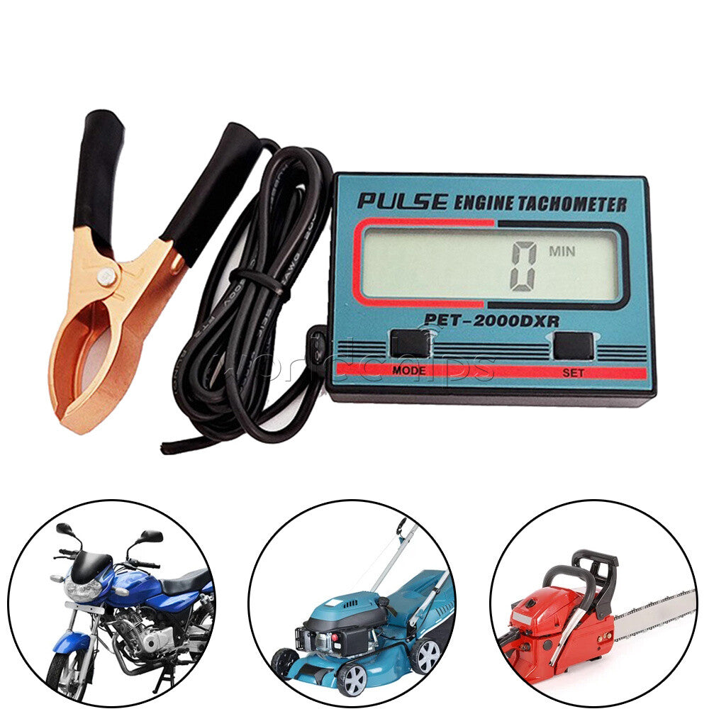 Digital 1~99999 minutes Meter Tachometer Pulse Engine Gauge Inductive RPM Timer