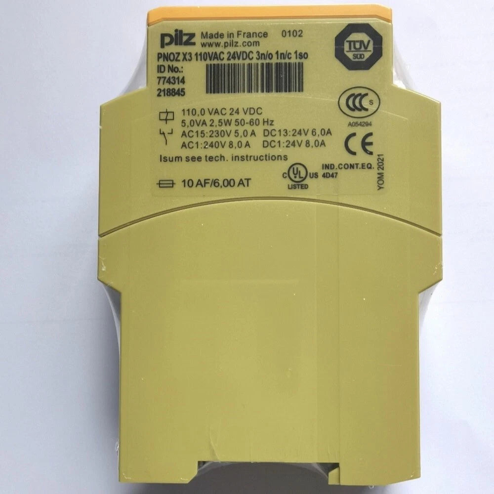 PILZ 774314 PNOZ X3 110VAC 24VDC 3n/o 1n/c 1so Safety Relay IN BOX #/da #P