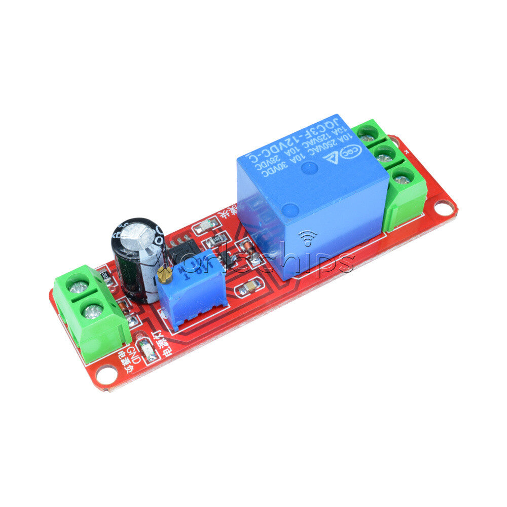 10PCS 12V DC Conduction Delay Relay Shield Module NE555 Timer Switch 0-10 Sec