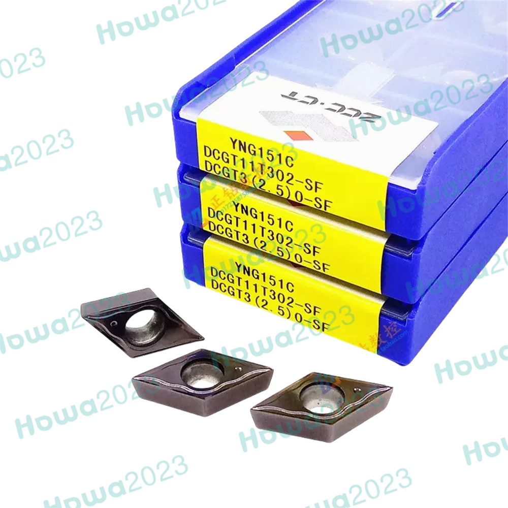 10pcs/Box DCGT11T302-SF YNG151C DCGT32.50-SF CNC Turning Blade Carbide Insert