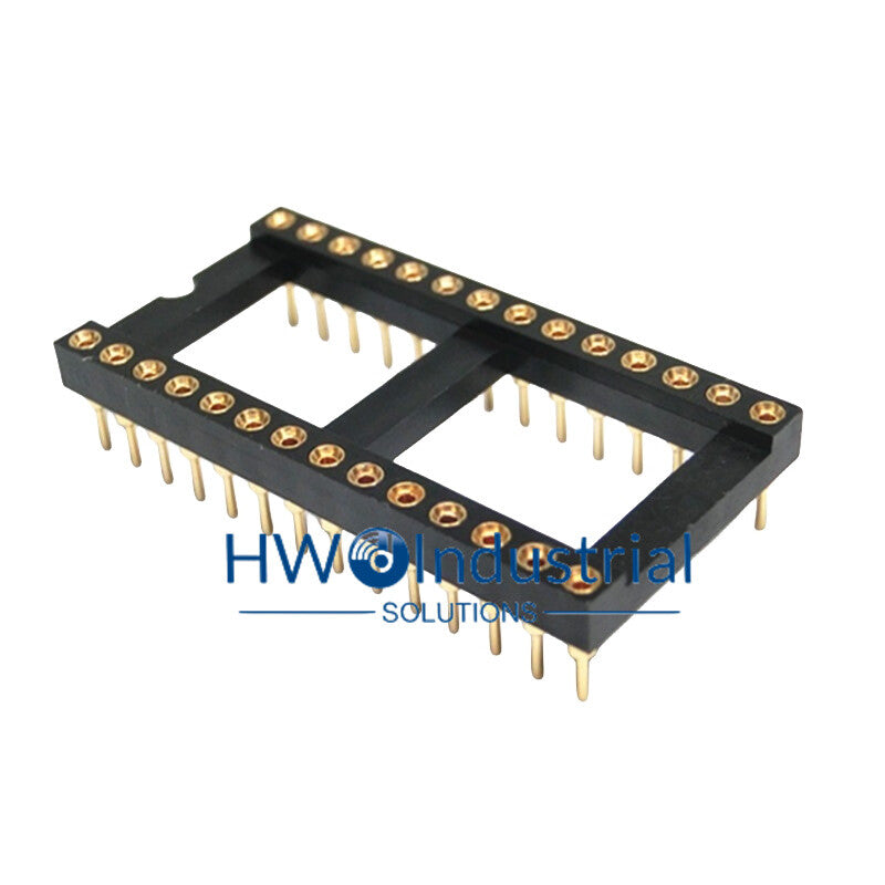 10pcs  Nextron 28-pin Wide Body 28P DIP-28 Round Hole IC Socket 28 Position