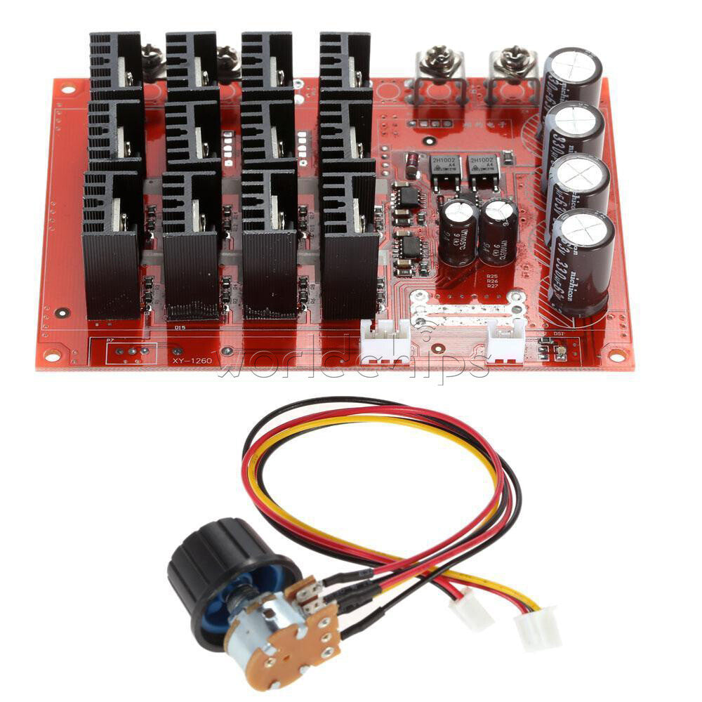 10-50V 60A Motor Speed Control PWM HHO RC Controller 12V 24V 48V 3000W W/ Case