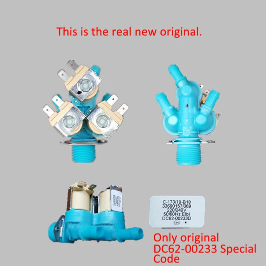1PC DC62-00233D WW80J6410 CS90J6410cw inlet valve FOR Samsung washing machine