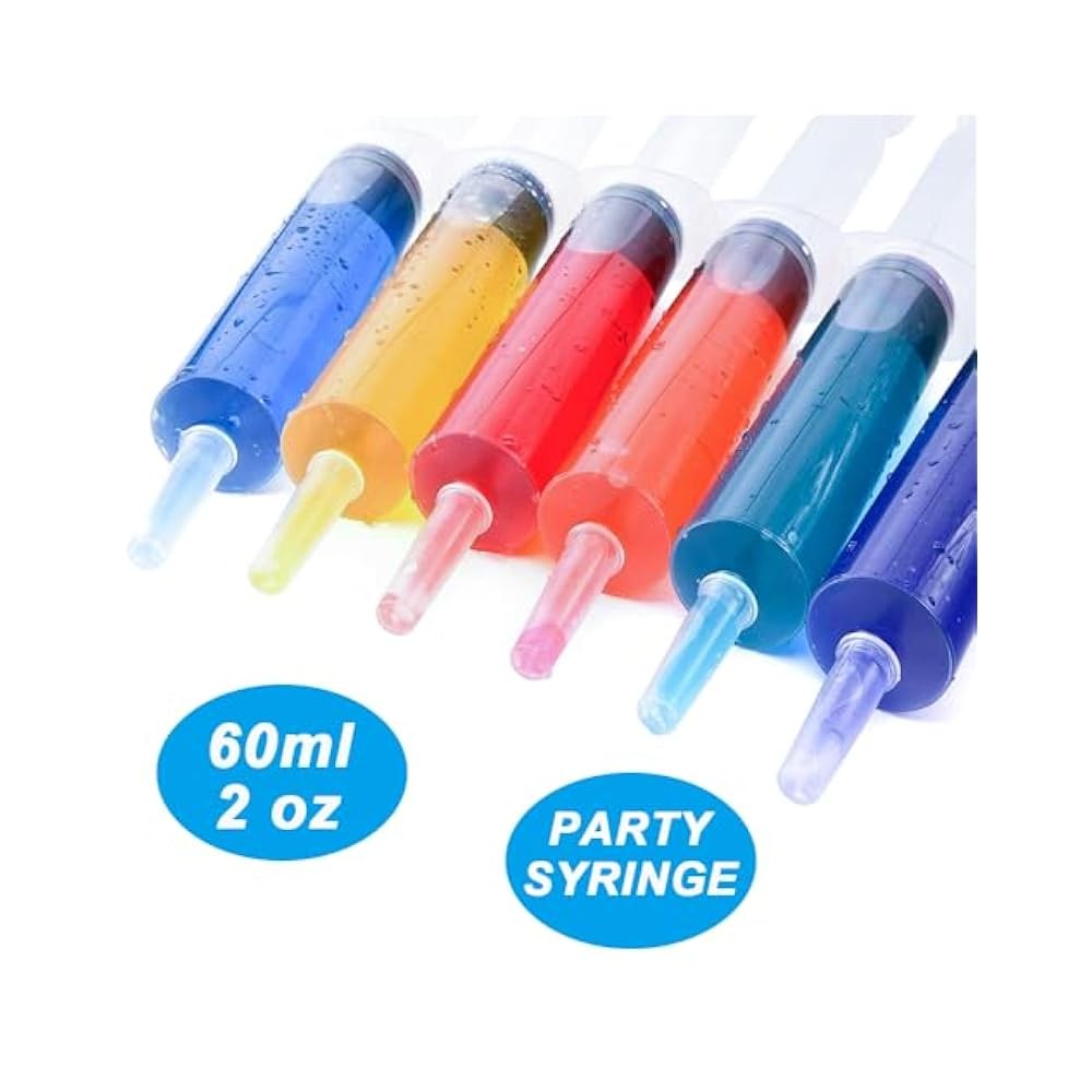 4-Pack 60mL Syringe for Liquid with Tip Cap, Sterile Sealed, for Medical, Lab
