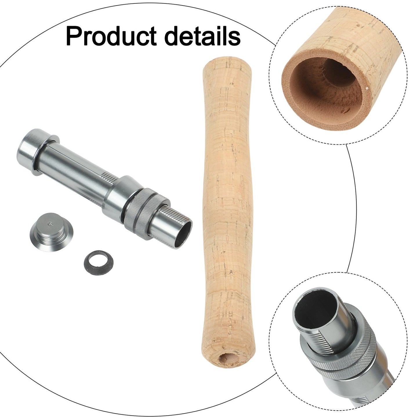 Cork Handle and Reel Seat Assembly Kit Designed for Fly Fishing Rod Builders