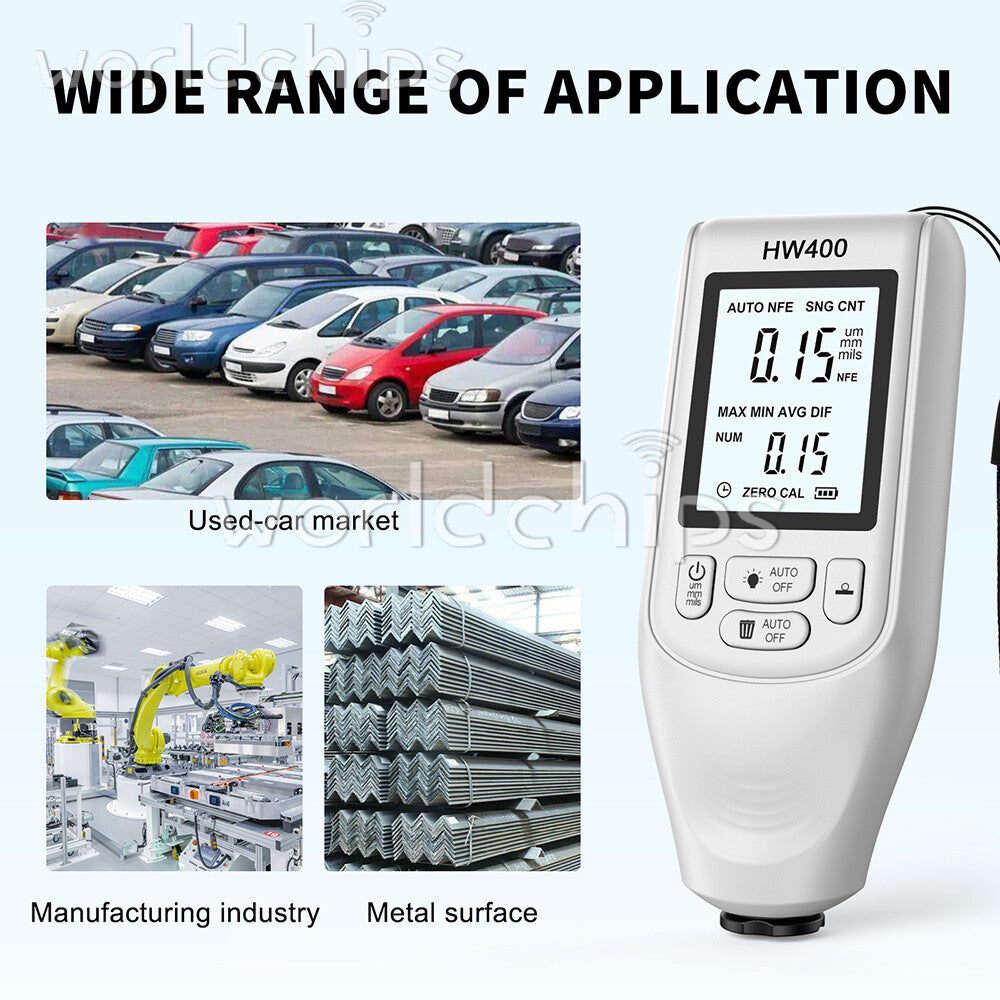 Digital Car Paint Coating Thickness Gauge Electroplate Metal Coating Thickness