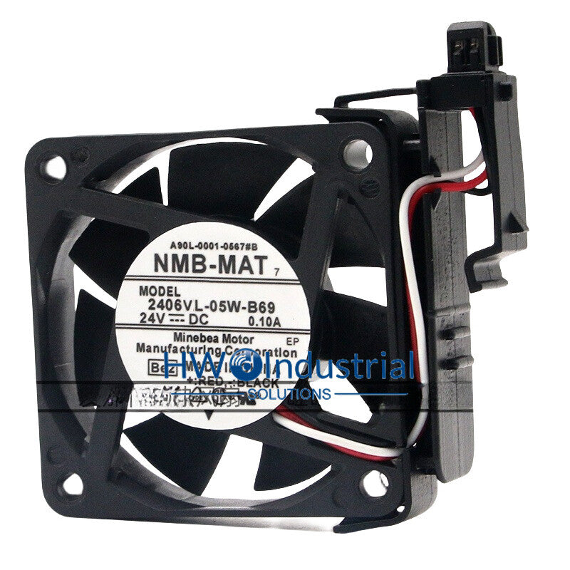 1PC A90L-0001-0567#B 24V 0.10A 2406VL-05W-B69 Fanuc Interface Fan with Bracket