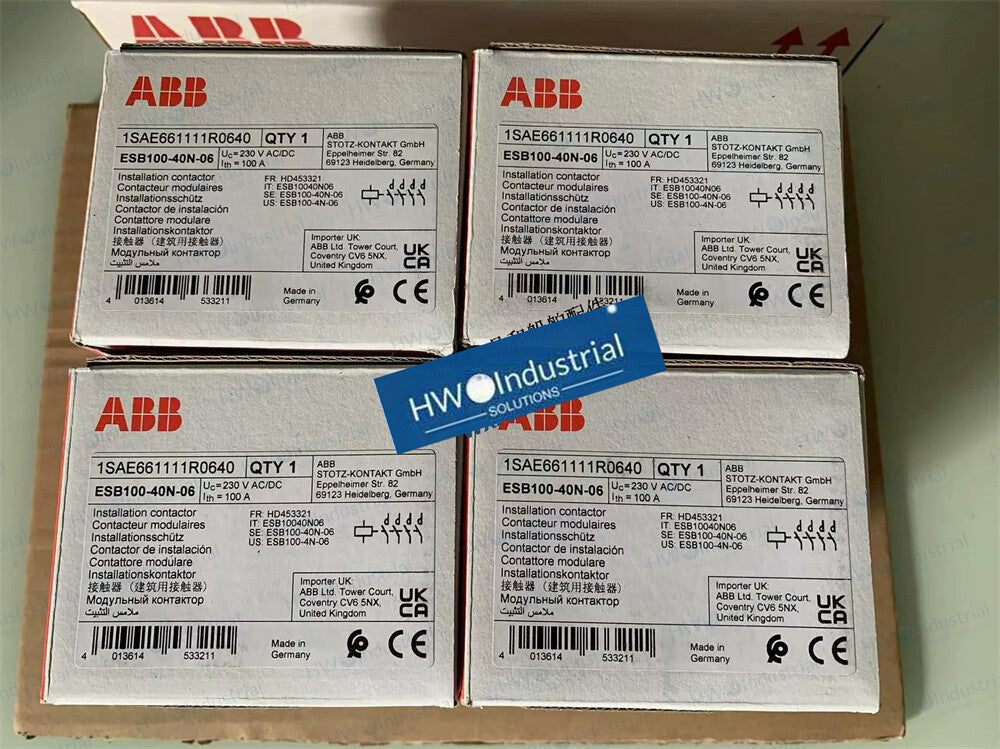 1/Piece ESB100-40N-06 ABB Building Contactor Coil 220-230VAC 100A 60Hz