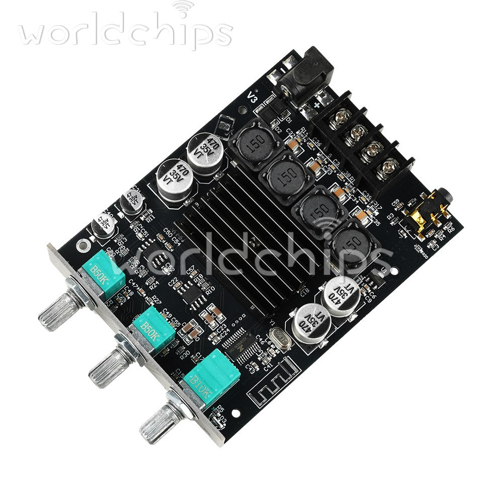 ZK-1002T Bluetooth 5.0 TPA3116 2-Channel 100WX2 Digital Audio Amplifier Module