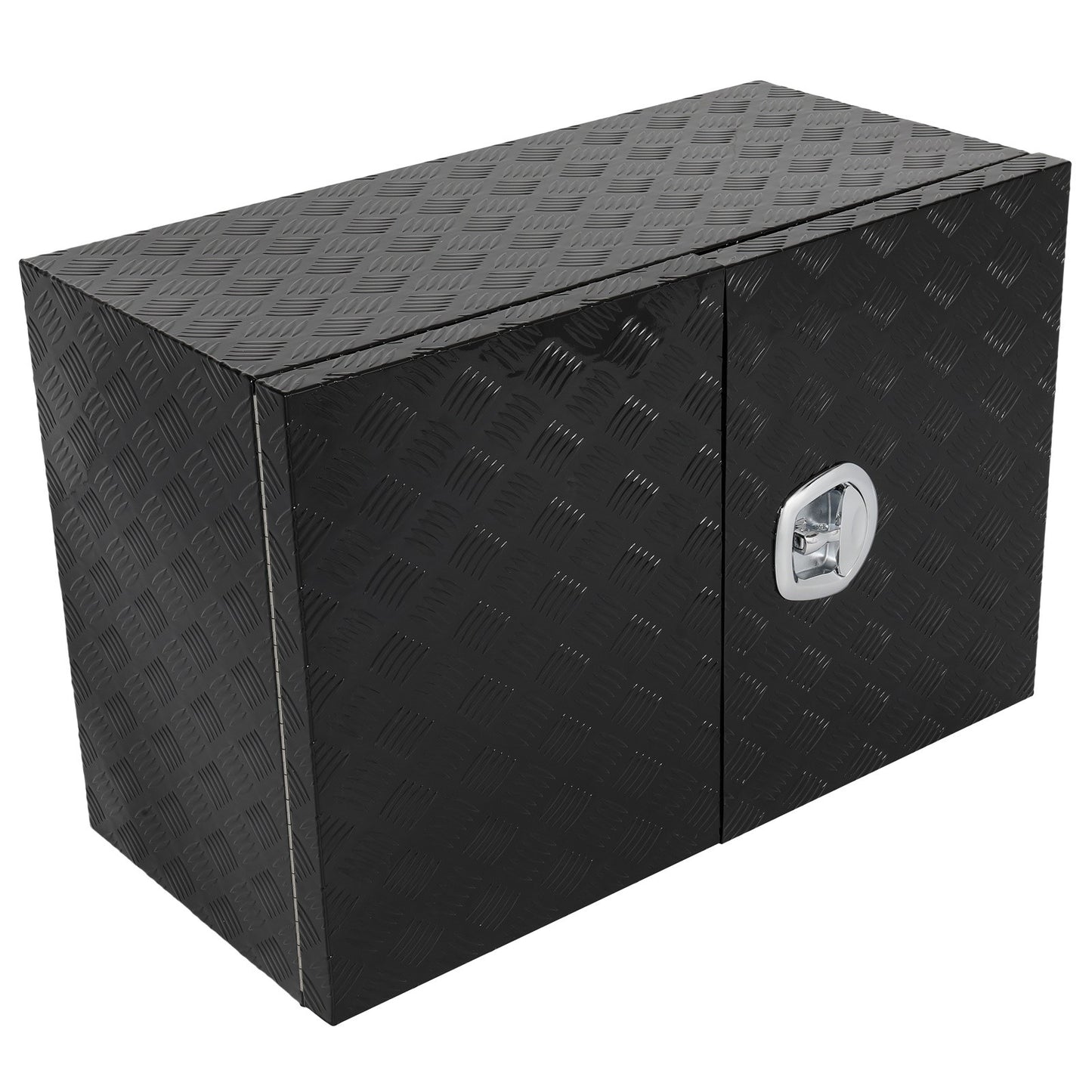 36"x18"x24" Aluminum Storage Tool Box W/2x Chain + Dovetail Lock For Truck Home