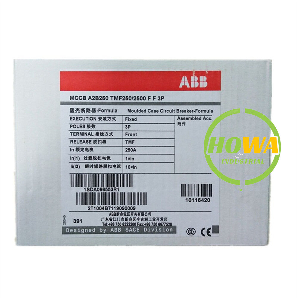1PC  ABB 250A Molded Case Circuit Breaker MCCB A2B250 TMF250/2500F F 3P