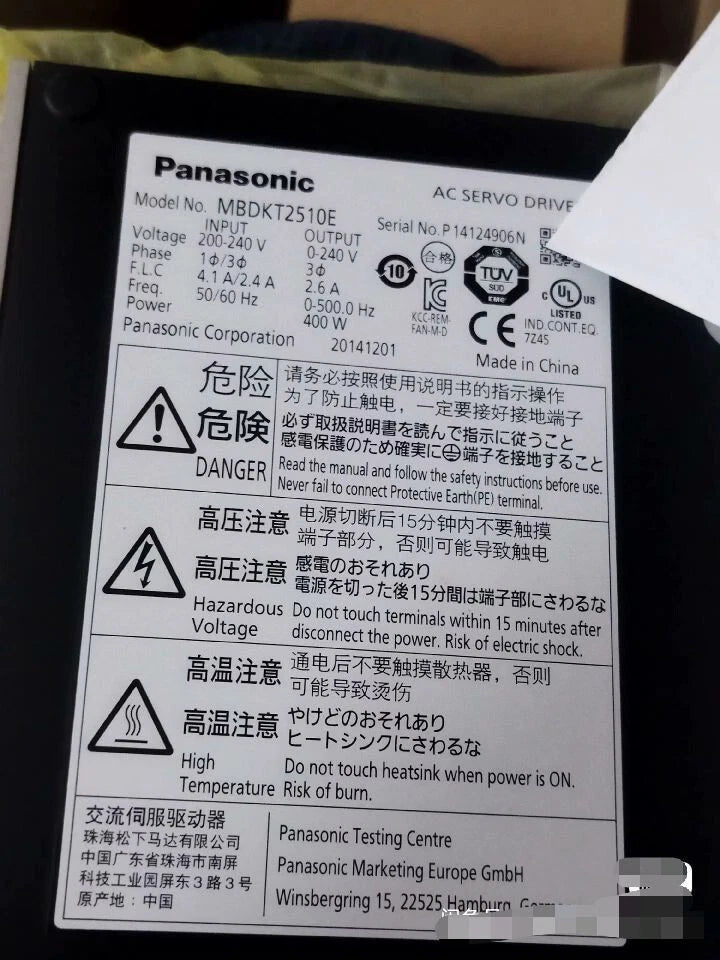 Panasonic AC Servo Driver MBDKT2510E /da #P
