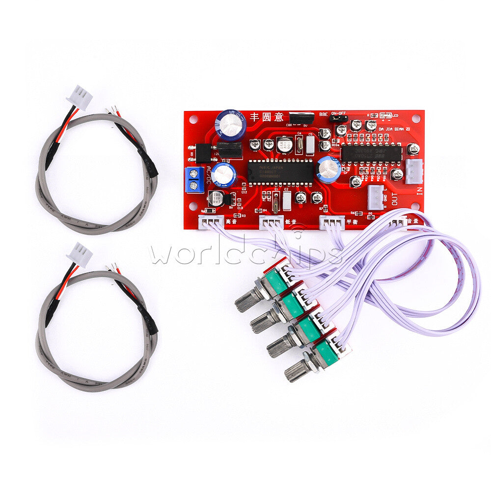 UPC1892+JRC2150 HIFI Stereo Power Amplifier Volume Tone Control BBE Preamplifier