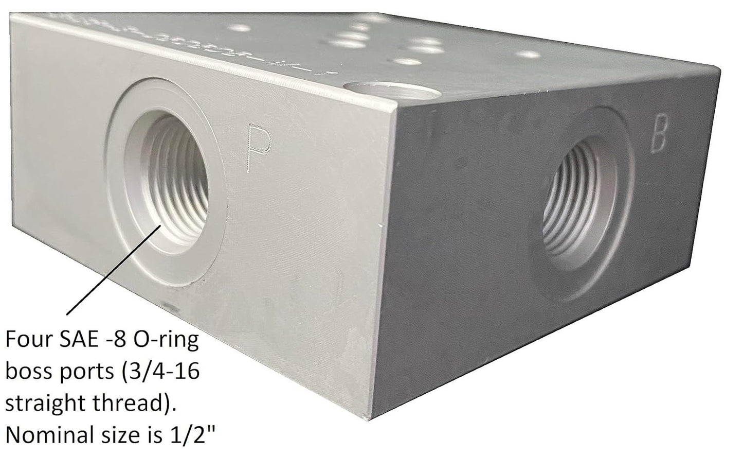 Universal Hydraulic Valve Mounting Sub Plate - D03 NG6, SAE -8 Ports