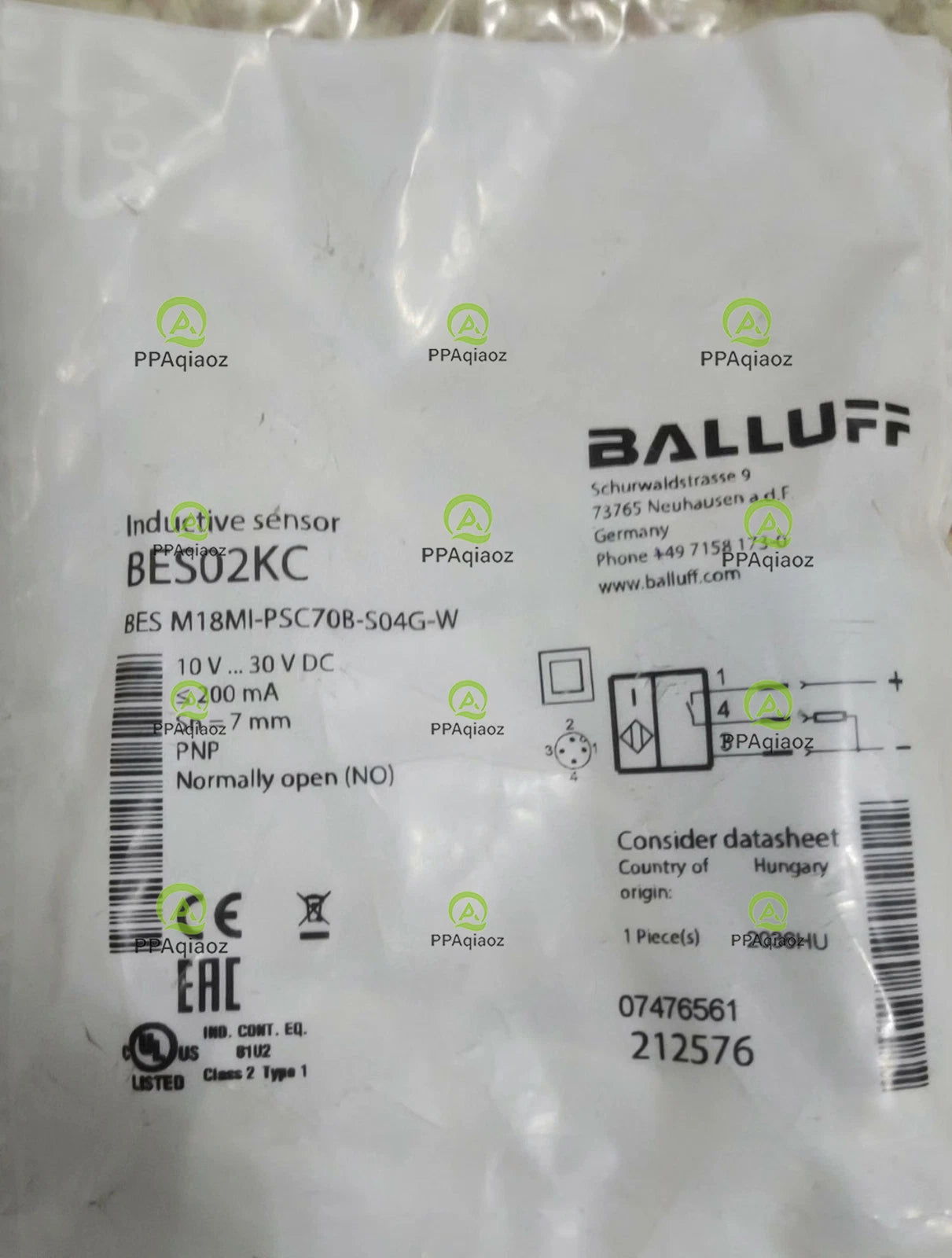 1Pcs   BALLUFF BES M18MI-PSC70B-S04G-W（BES02KC） sensor Free transport