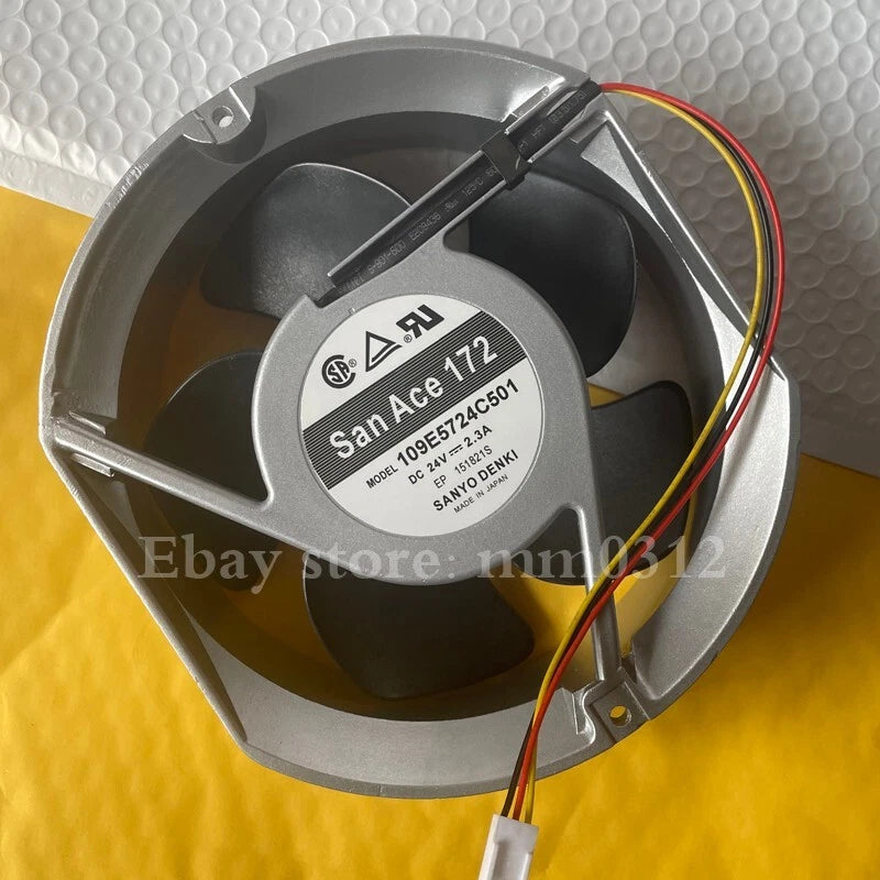 1pcs  Sanyo 109E5724C501 24V 2.3A 17 cm 17251 3-wire aluminum frame fan #P