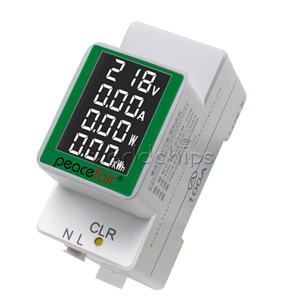AC 50V-300V 100A Digital Power Energy Voltmeter Ammeter Watt Kwh Power Meter