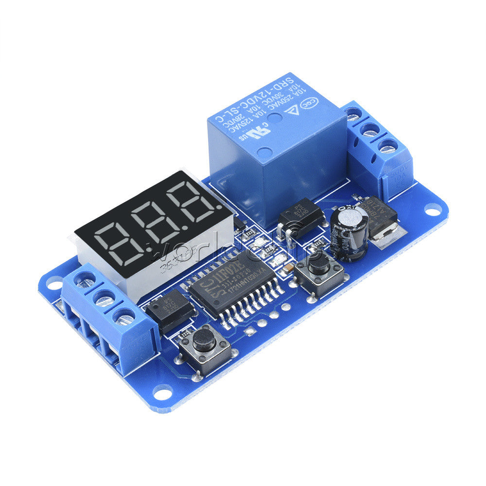 5PCS DC 12V LED Display Digital Delay Timer Control Switch Module PLC Automation