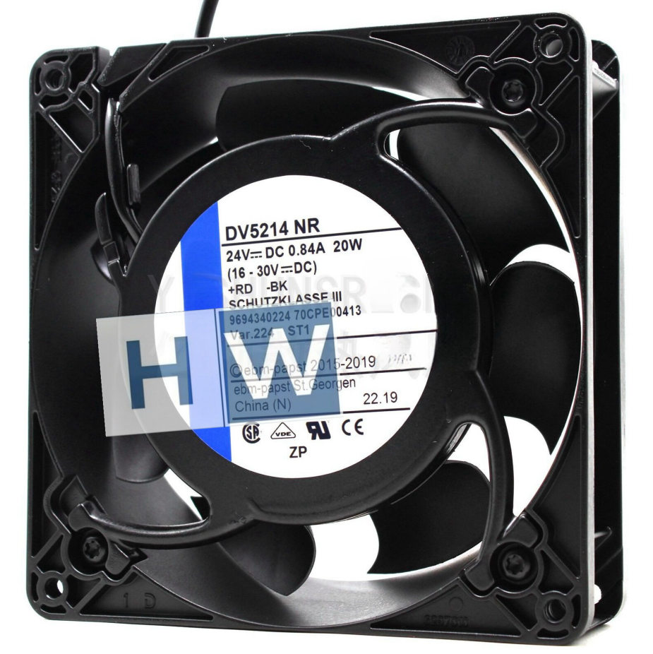 1PC  for DV5214NR 127*38MM 12.7CM 24V 0.84A 20W Aluminum Frame Cabinet Axial