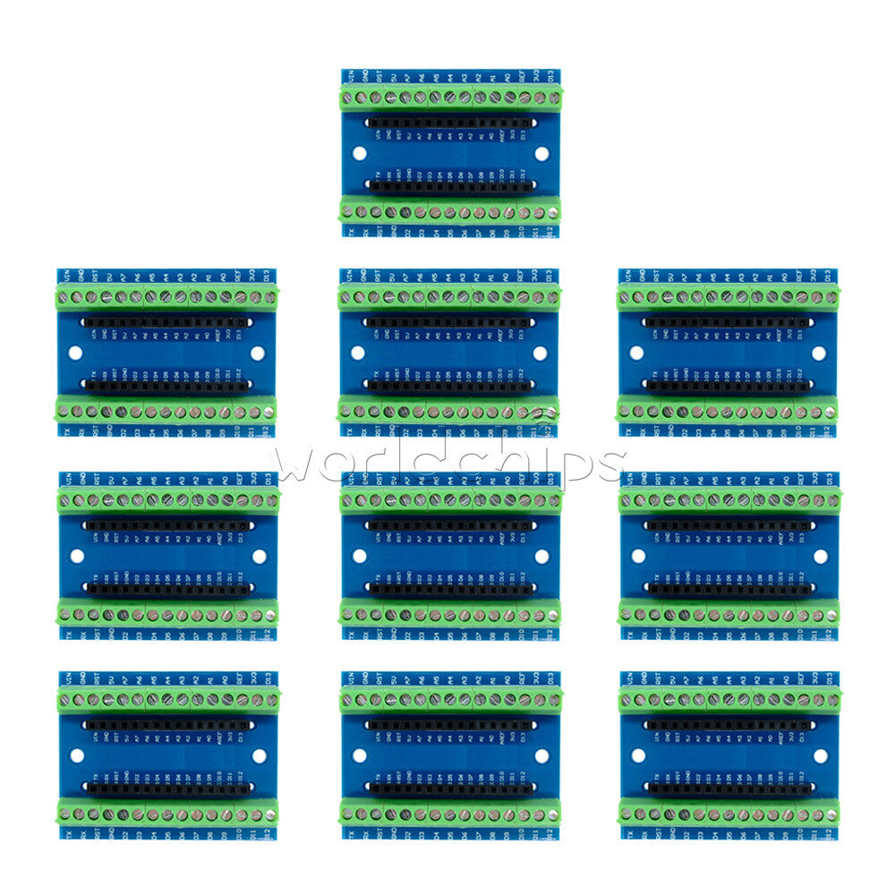 10PC Terminal Adapter Board For Arduino Nano V3.0 AVR ATMEGA328P-AU Module Board