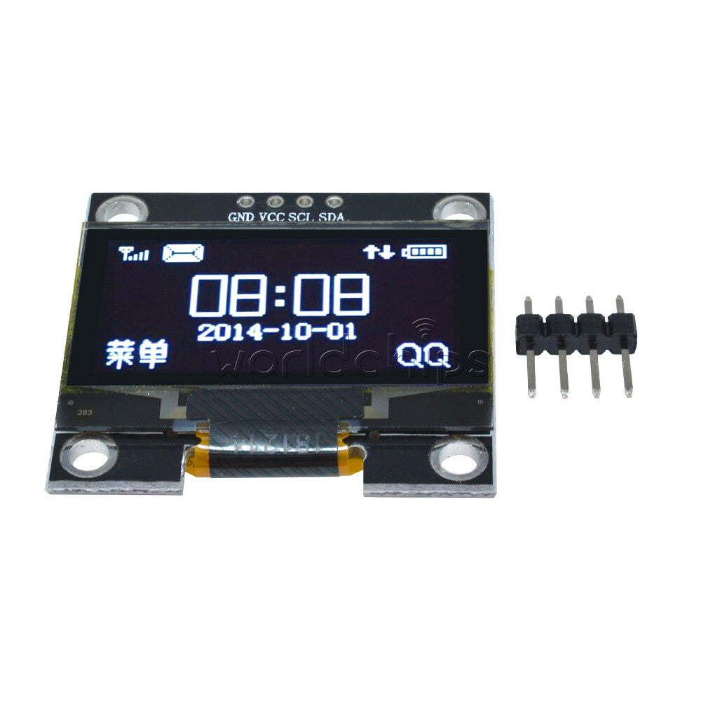 5x 1.3" White OLED LCD 4PIN Display Module IIC I2C Interface 128x64 for Arduino