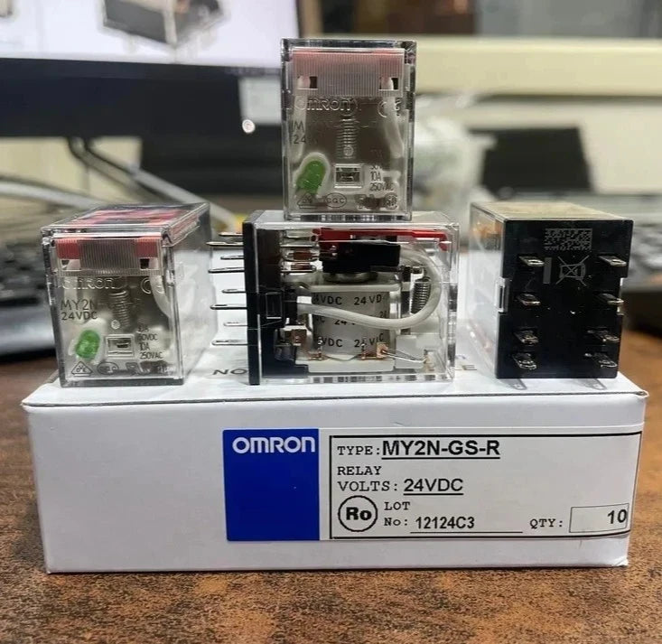 MY2N-GS-R  24VDC OMRON RELAY GEN PURPOSE DPDT 5A 24V  ( 10pc lot )