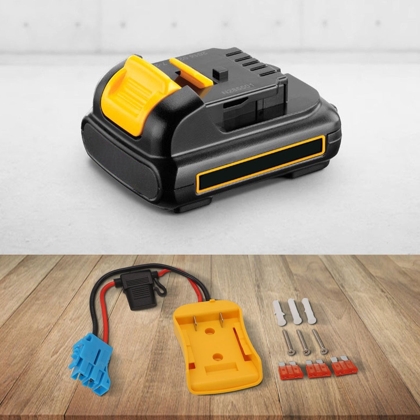 Compatible Battery Adapter for Dewalt 20V to Power 12V Riding Toys Safely