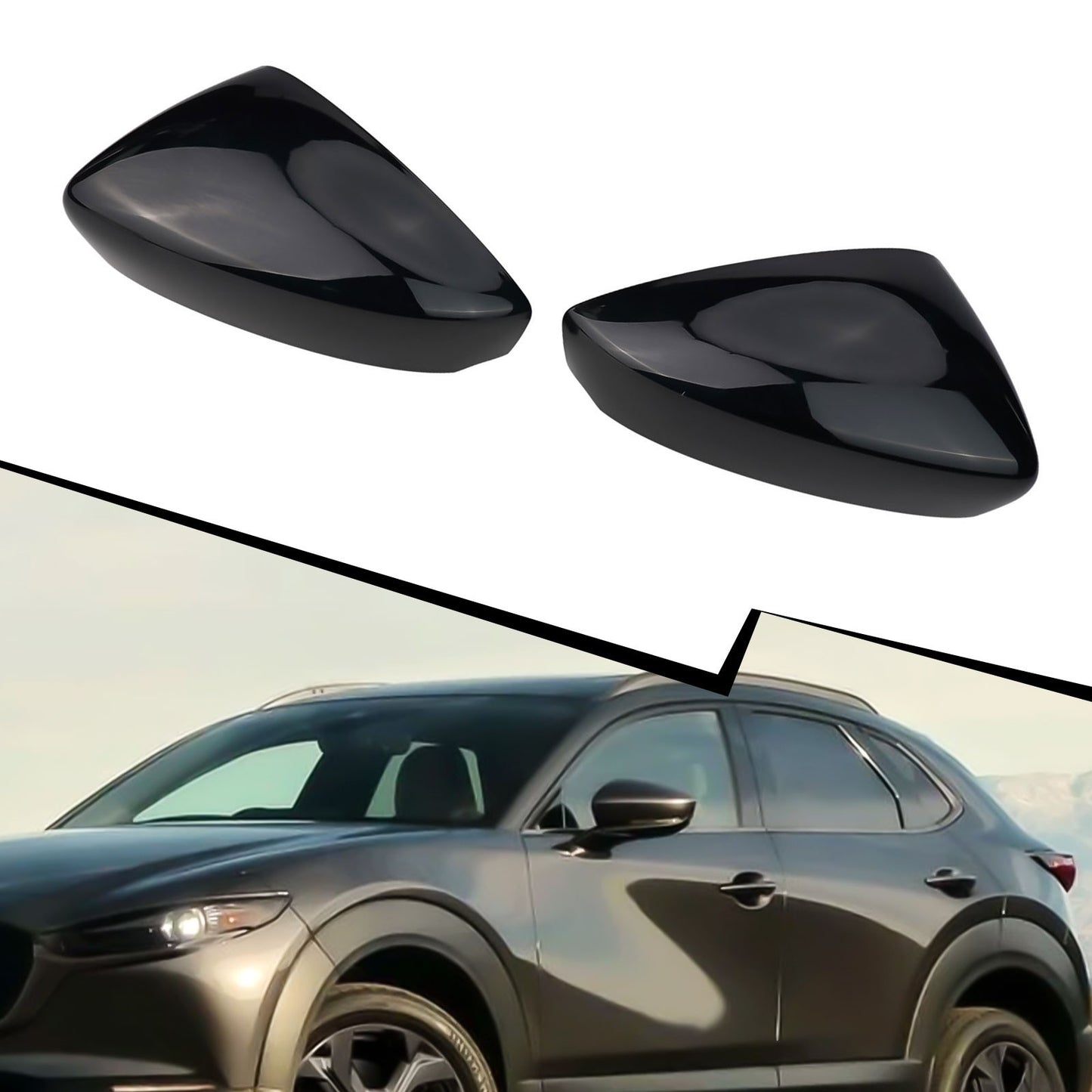 Protect and Enhance Your For Mazda CX30 with Mirror Cap Cover Trim (2PCS)