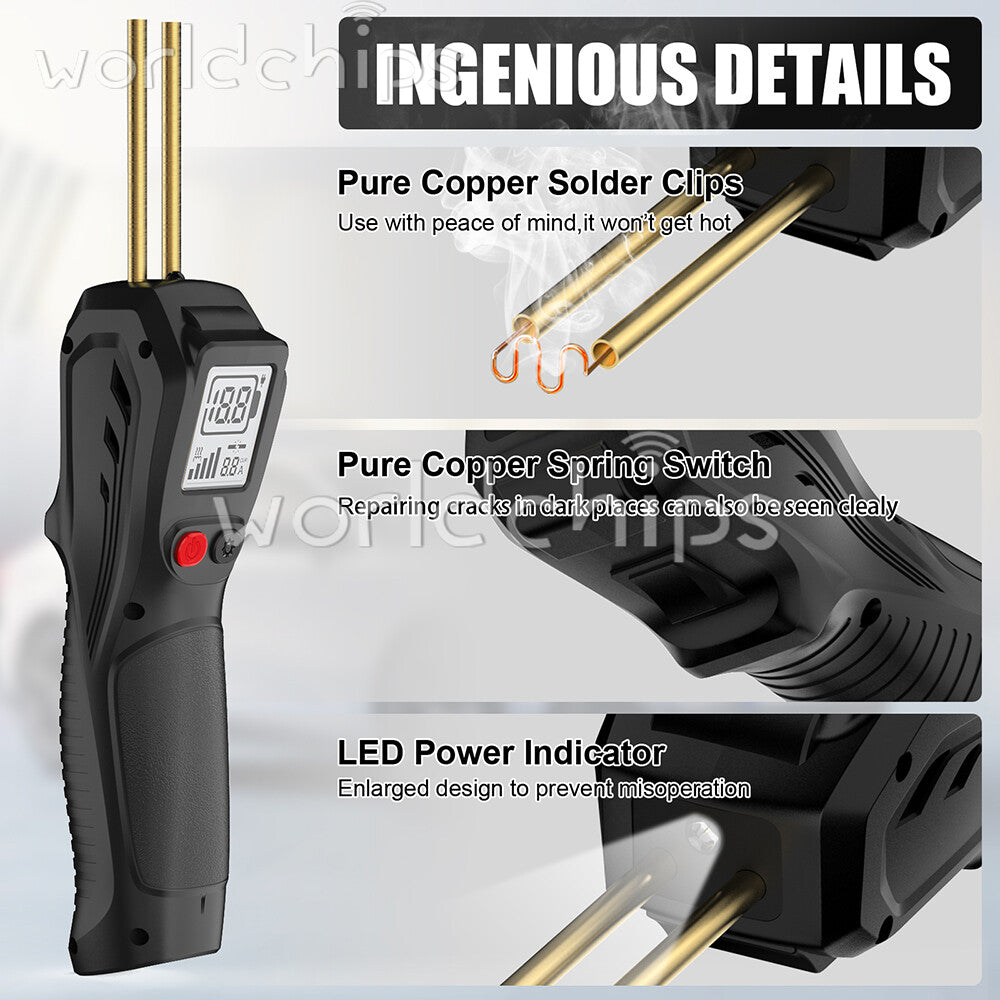 Plastic Welder 200PCS Staples LCD Handheld Wireless Rechargeable Welder Gun Kit