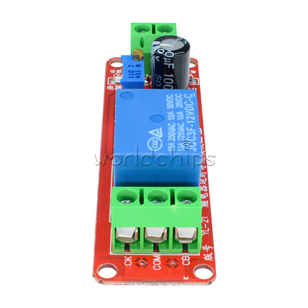10PCS 12V DC Conduction Delay Relay Shield Module NE555 Timer Switch 0-10 Sec