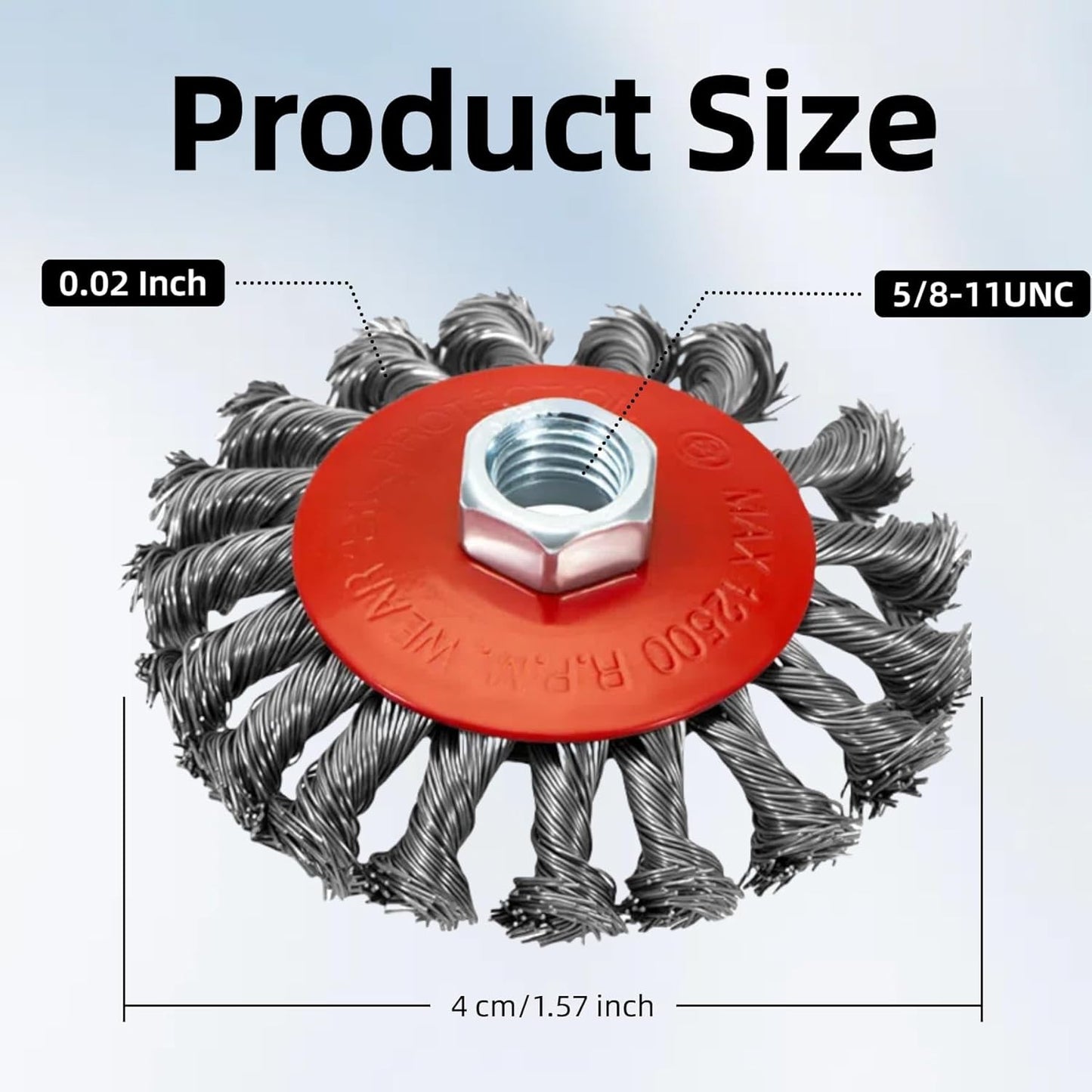 5 Pack 4 Inch Twist Knotted Wire Wheel Brush for Angle Grinder with 5/8 Inch-11