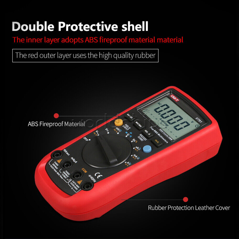 UT61E Digital LCD Multimeter High-precision Universal AC DC Meter Flameproof