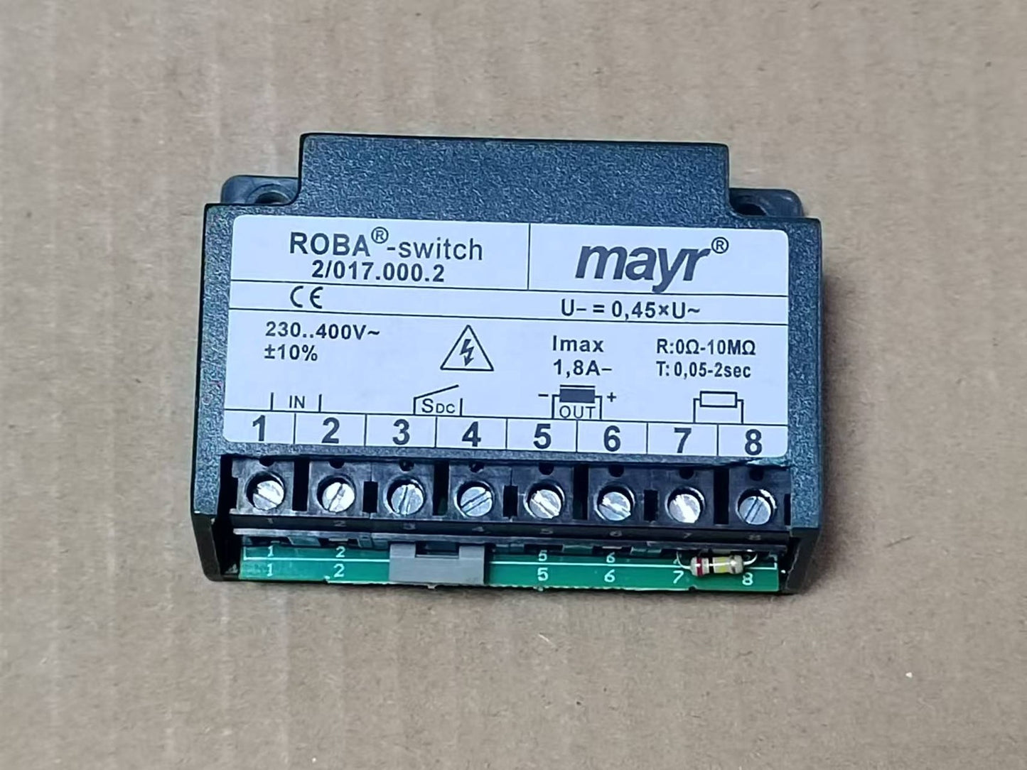 Mayr ROBA -switch 2/017.000.2 230..400V~ 1.8A- 10MΩ brake rectifier