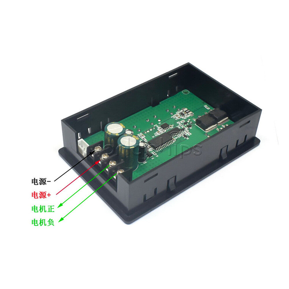 20A DC 10V-55V DC Motor Protector Brushed Governor Voltmeter Ammeter Controller