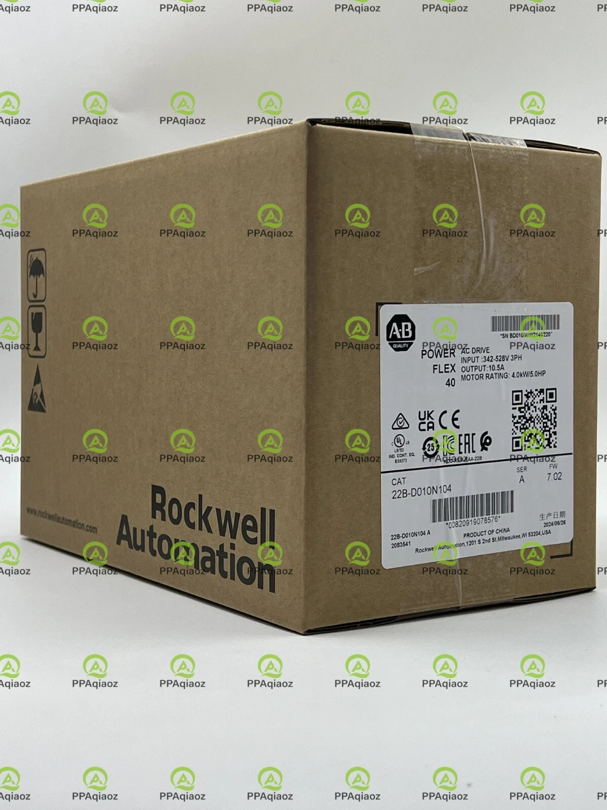 Sealed Allen-Bradley 22B-D010N104 /A PowerFlex 40 AC Drive 4.0kW/5HP/7.02FW