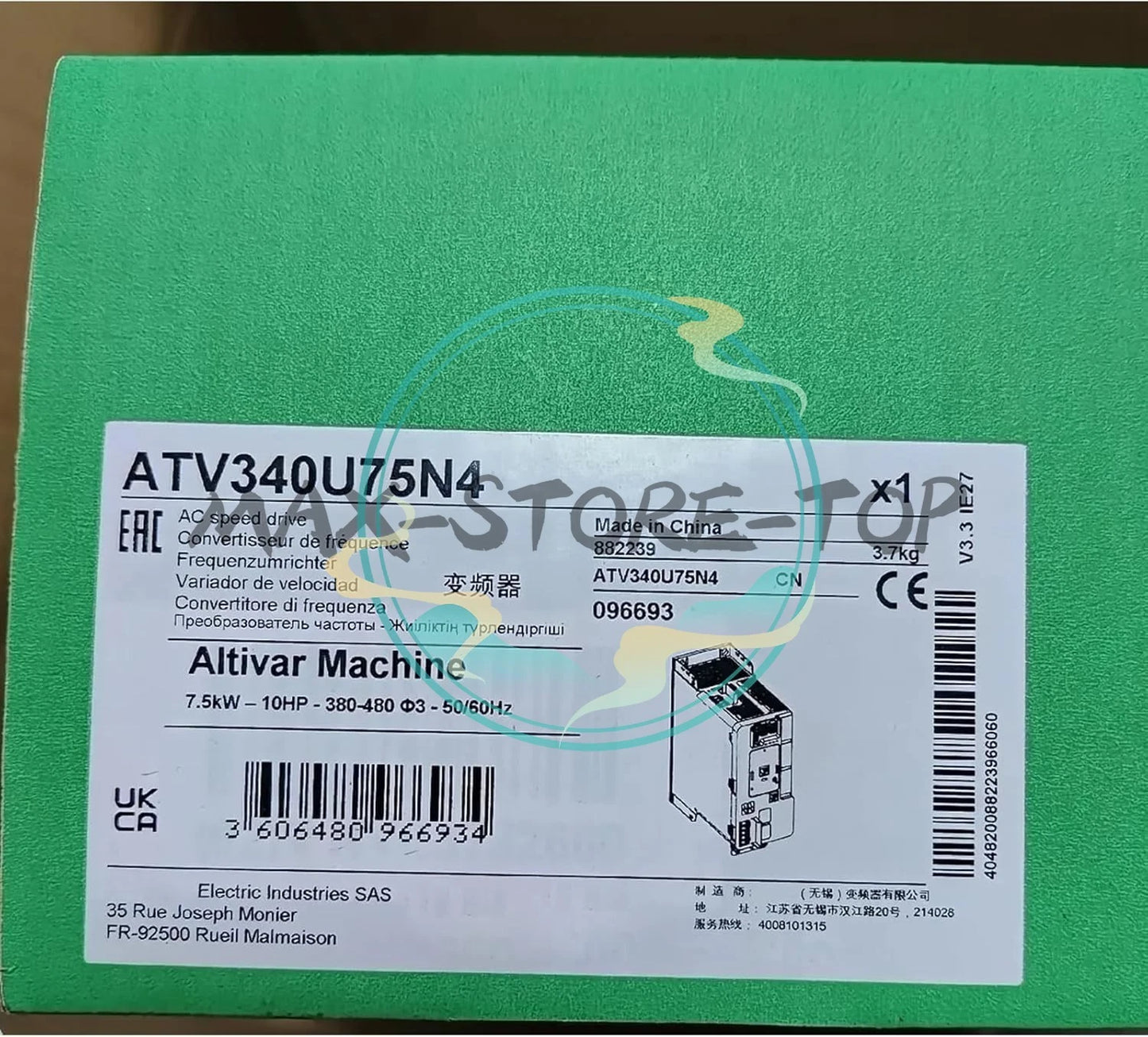 1 PC  ATV340U75N4 Schneider Variable frequency drive IN STOK Fast Shipping