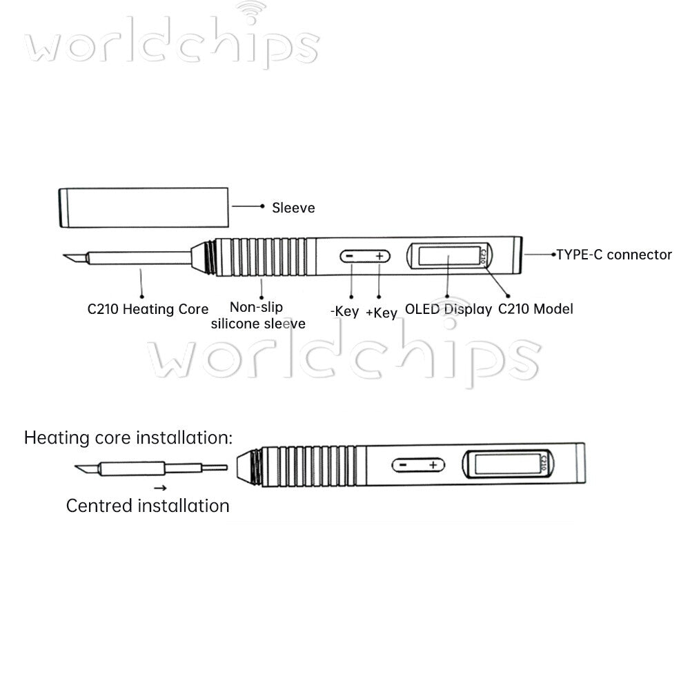 Portable Soldering Iron Pen Adjustable Temperature 100W Fast Heat Digital Smart