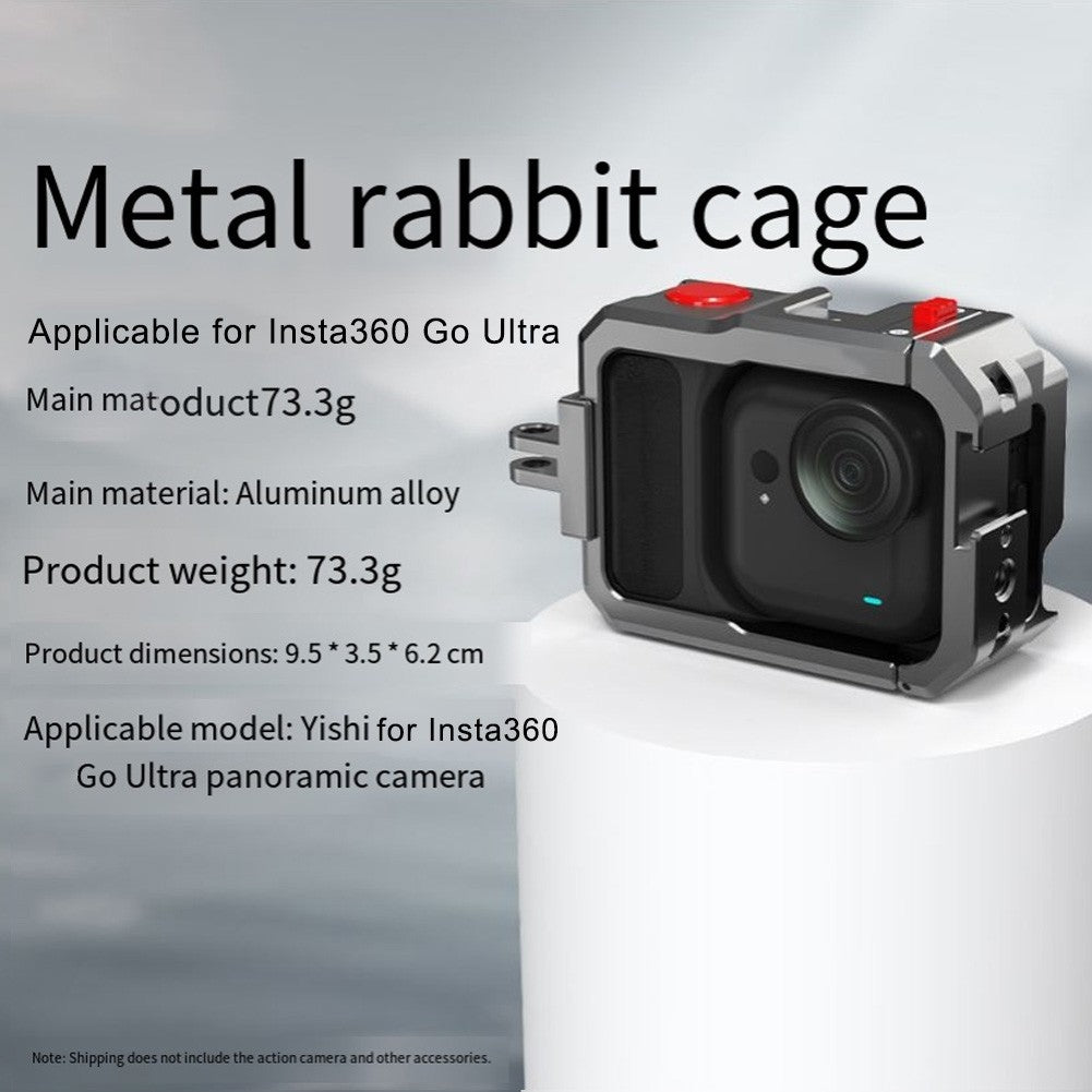 Quick Release Aluminum Cage Frame for Insta360 Go Ultra For Action Camera