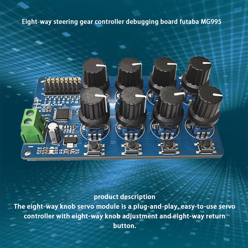 8Channel Servos Knob Serial Port Control Module Futaba Steering Gear Debug MG995
