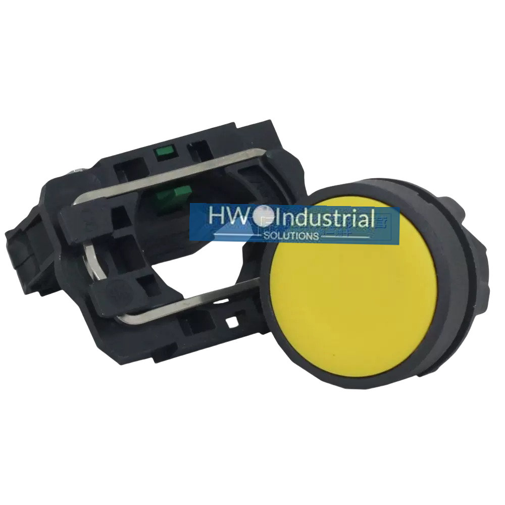 2/Piece Yellow Flat Head Button 22mm XB5AA51C XB5-AA51C Self Reset Switch 1NO