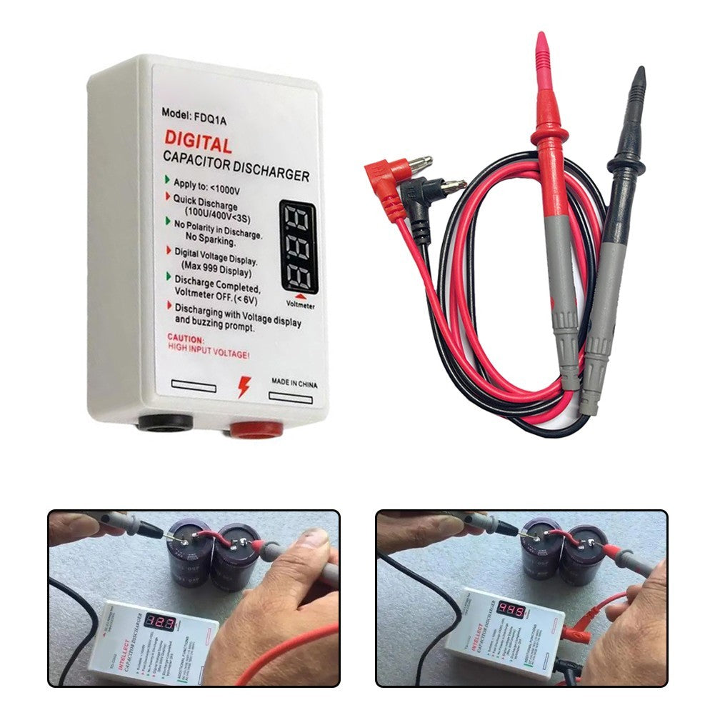 Electrician Voltage Tool 1000V Discharger ABS Material For Capacitors 5-1000V